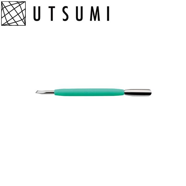 【正規代理店】UTSUMI P019 ウツミグリーン【送料無料】UTSUMI ネイルサロン用品 メタルプッシャー シリコン製グリッププッシャー ネイルプッシャー