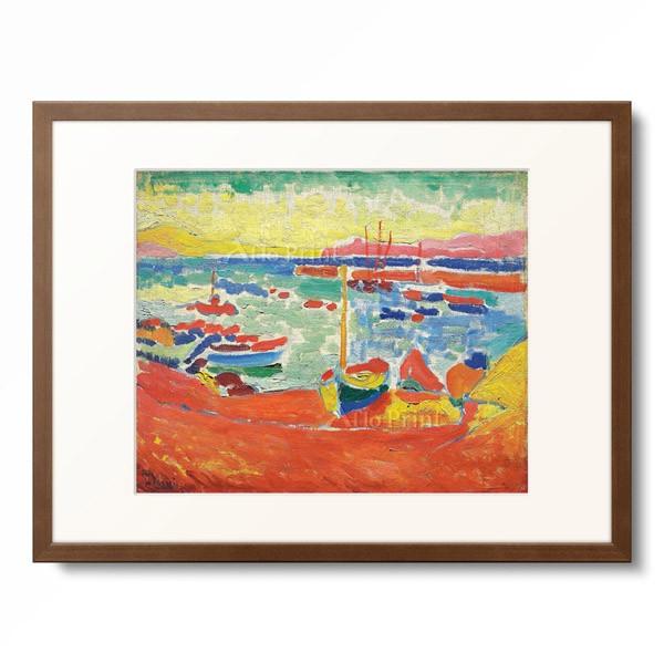 アンドレドラン　港　1905年　額装　絵画 アンドレ・ドラン Andre Derain 「Boats in the harbour