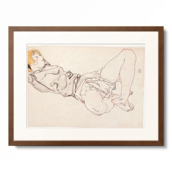 エゴン・シーレ Egon Schiele 「Reclining Woman with Blond