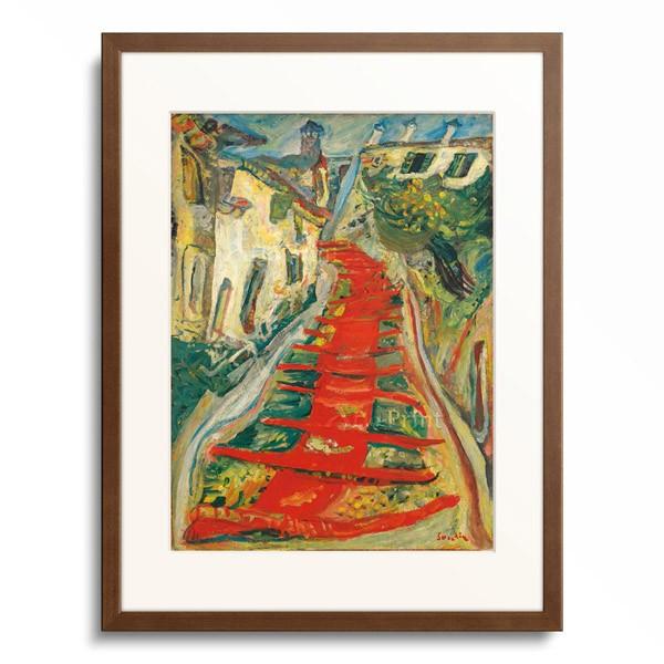 カイム・スーティン【セレの風景】、希少な画集画、新品高級額 カイム・スーティン【セレの風景】、希少な画集画、新品高級額