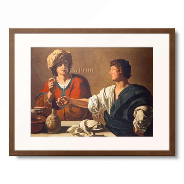 作者不明 (Italian follower of Caravaggio ミケランジェロ・メリージ・ダ・カラヴァッジオ) 「Jacob and Esau」