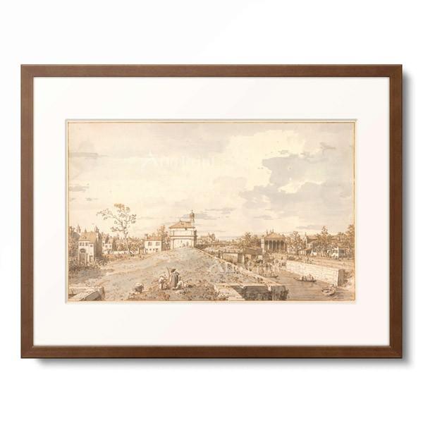 カナレット Canaletto (Giovanni Antonio Canal) 「Die Porta Portello mit dem Brentakanal in Padua, 1760」