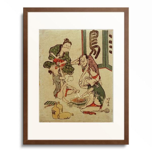 葛飾北斎 Katsushika Hokusai 「鳥羽絵集会」 : アフロプリント