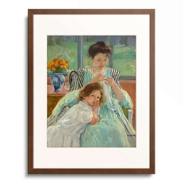 メアリー・カサット、「赤い胴着の女性と赤ん坊」、希少な画集より メアリー・カサット、「赤い胴着の女性と赤ん坊」、希少な画集