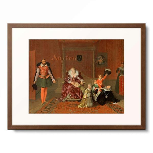 ドミニク・アングル Jean-Auguste-Dominique Ingres 「Henri IV jouant avec ses enfants au moment ou l’ambassadeur d’Espagne est admis en sa presence」