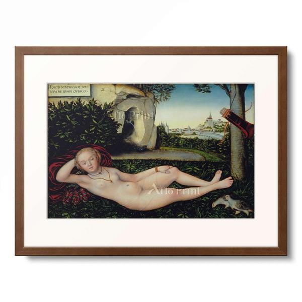 ルーカス・クラナッハ(父) Lucas Cranach der Altere 「Reclining Nymph of the spring」