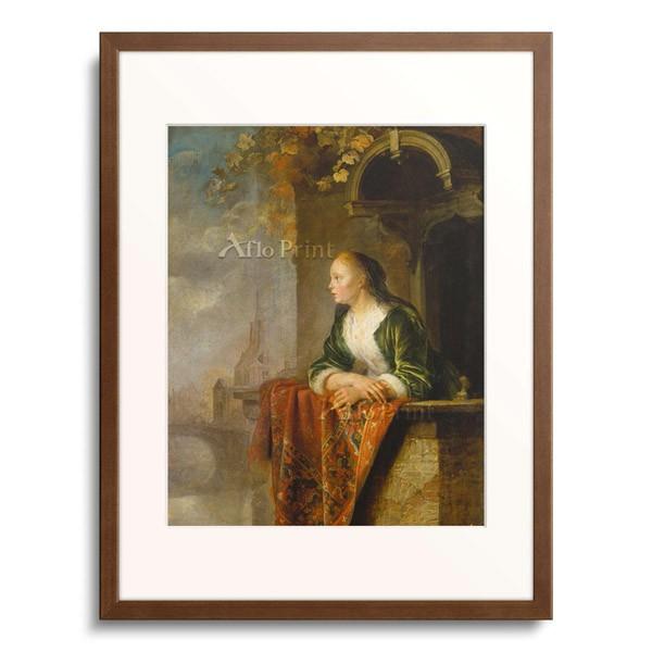 ヘラルト・ドウ Gerard Dou (Gerrit Douw/Dow) 「Young woman on a balcony. About 1665」