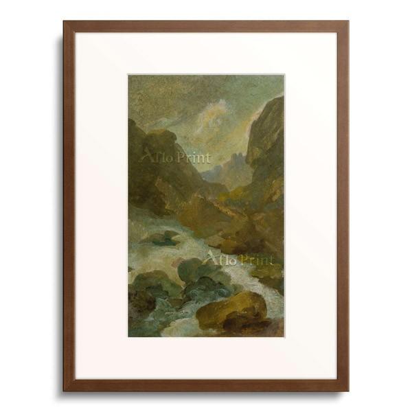 カスパー・ヴォルフ Caspar Wolf 「The Upper Staubbach Waterfall in the Lauterbrunnen Valley.」