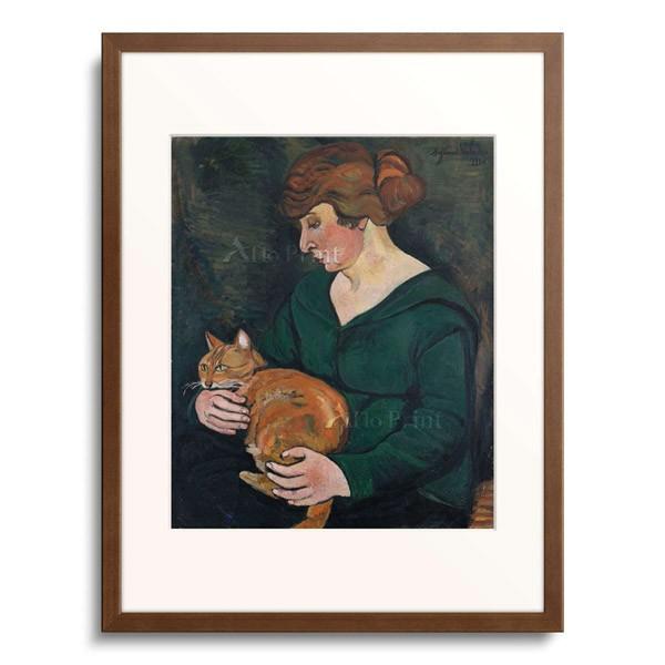 シュザンヌ・ヴァラドン Suzanne Valadon 「Woman with a cat シュザンヌ・ヴァラドン Suzanne Valadon 「Woman with a cat