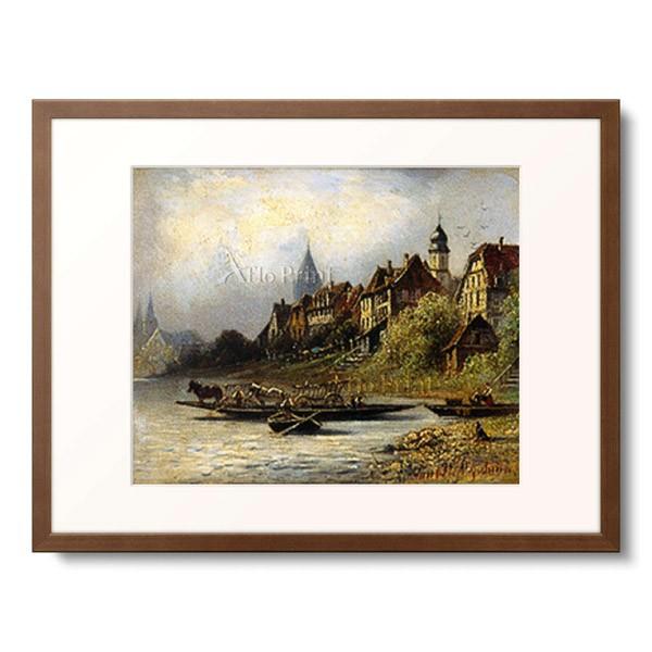 フリードリヒ・エドゥアルド・マイヤーハイム Friedrich Eduard Meyerheim 「Blick auf Jagstfeld am Neckar」