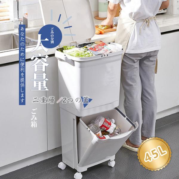 ゴミ箱 おしゃれ 45L 45リットル ダストボックス フロント