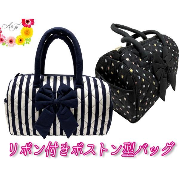 ナラヤ出品 NaRaYa（ナラヤ） プリント生地ボストン型バッグ リボン付き タイ