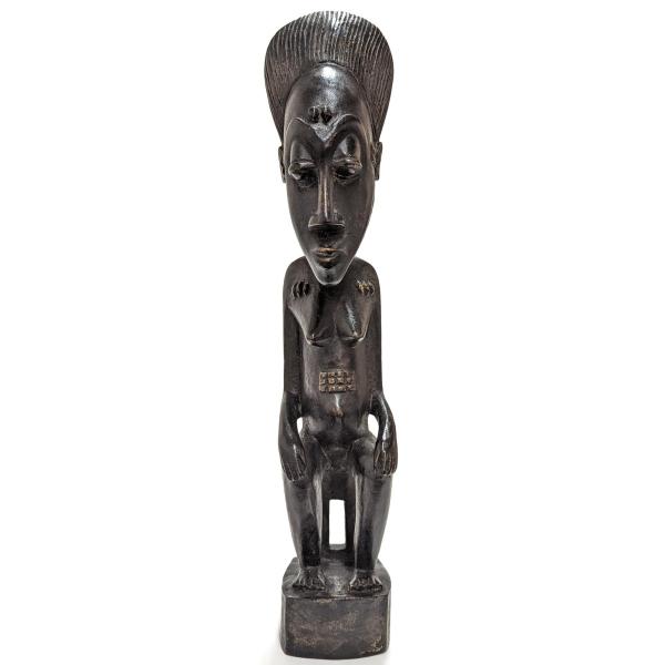 アフリカンスタイル 木製彫刻 2体セット アフリカンスタイル 木製彫刻 2体セット 美術品・アンティーク