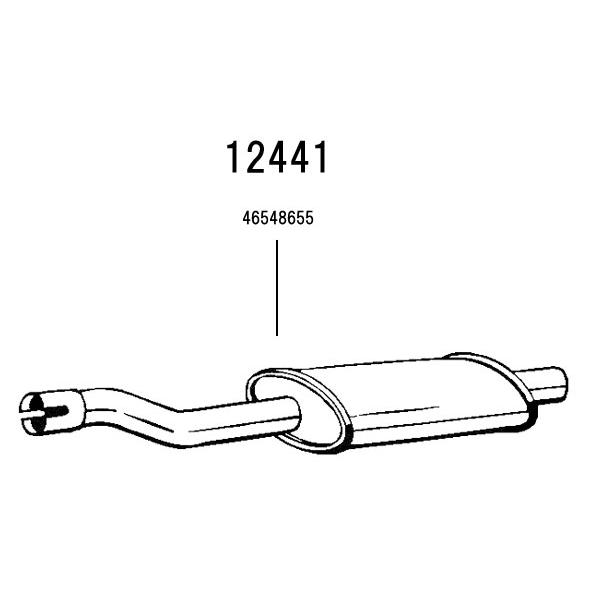 ARM 補修用 F/マフラー/2001年以前(183A1)のみ可 フィアット バルケッタ 95〜03 183A1 183A6 1.8-16V 96Kw - 12