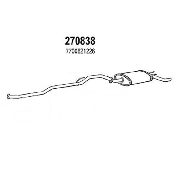 ARM 補修用 C/パイプ+R/マフラー ルノー トゥインゴ 1.2 OHV/OHC 93〜03 06C3G 06D7F 1.2-8V 40Kw 1.2-8V 