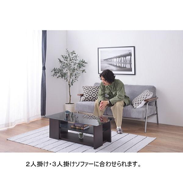 東谷 ガラステーブル センターテーブル 木製 ソファーテーブル 100cm