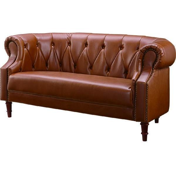 東谷 レトロモダン 二人掛けソファ レザ ー ソファ アンティーク