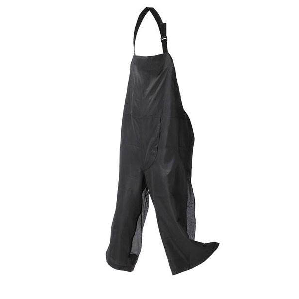 動きやすい一体型パンツ式長靴を履いたままでも着用できるパンツ式タイプ　お尻の汚れもガード後側はメッシュで通気性に優れています。草汁の付着を抑える撥水加工が施されています。収穫作業にもおすすめ【サイズ】 フリーサイズ【材質】 ポリエステル