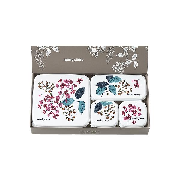 ギフト 内祝 マリ・クレール フレンチライラック シール容器4点セット・B MC-671 出産内祝 結婚内祝 快気祝い 香典返し お供え