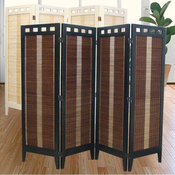 和風パーテーション 4連スクリーン 衝立 間仕切り アジアン家具 【公式
