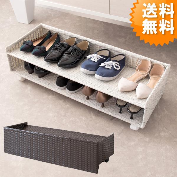 昭和レトロ  収納ケース　靴磨き箱 Amazon｜RAKU BOX シューズボックス クリア 4足 幅27cm 高さ67cm
