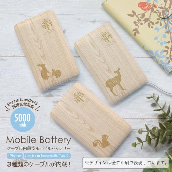 ���o�C���o�b�e���[ 5000mAh �ؖ� �V���G�b�g ���� ���X �E�T�M �V�J