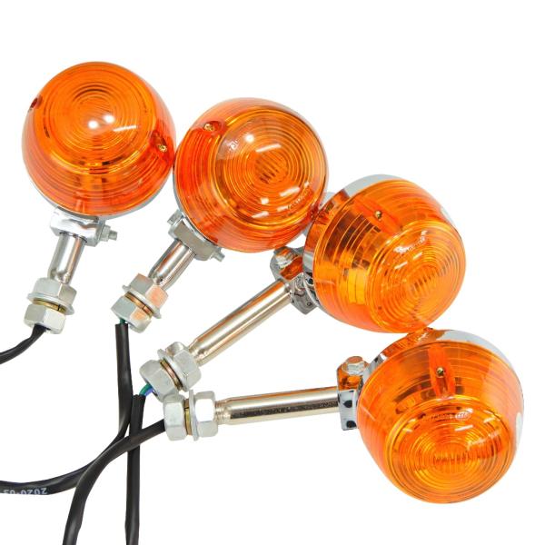 互換品 CB ホーク ウインカー ショート&ロングステー オレンジ 4個 旧車 バイク カスタム