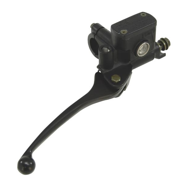 汎用のフロント ブレーキマスターシリンダー オーソドックスな交換用パーツです。・ハンドル径: 22.2mm 一般的なサイズに適合します。・ピストンサイズ: 1/2インチ・レバー長:150mm(ピボット〜先端)・バンジョー: M10 p1.2...