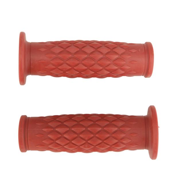 ビンテージカスタムの定番、握りやすいダイヤカットデザインで樽型のラバーグリップです。クラシカルデザインで、旧車、カフェスタイル、チョッパーやビンテージスタイルにお勧めです。一般的なサイズですので、ハンドル径が合えば様々な車種に使えます。適合...