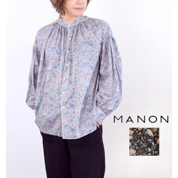 MANON（マノン） リバティプリント アミカルシャツ フラワープリント
