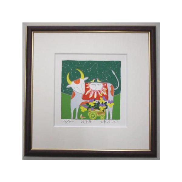 作品名 おうし座・12星座作家名 吉岡浩太郎    ○作品詳細    作品の種類シルクスクリーン版画    作品の詳細エディション500部/作家サイン    絵サイズ12.0X12.0センチ    額縁サイズ27.0X27.0センチ    ...