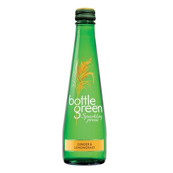 ボトルグリーン（BOTTLE GREEN） スパークリング ジンジャー＆レモングラス 発泡炭酸水 グラス 1ケース（275ml×12本） [イギリス産]