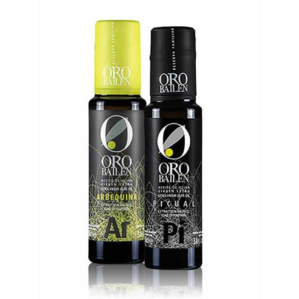 ≪初回お試し1セット限定 送料無料≫オロバイレン  ピクアル＆アルベキーナ 各100ml テイスティング2本セット スペイン産 エキストラ・バージン・オリーブオイル