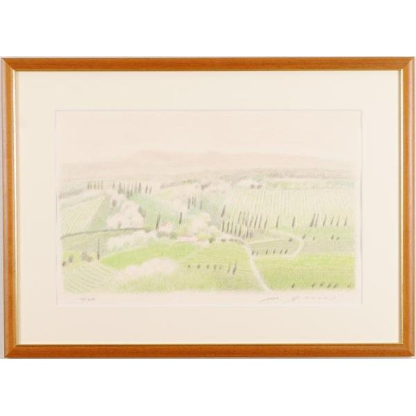 安野光雅 トスカーナの丘 インテリア 絵画 イタリア 風景画 絵