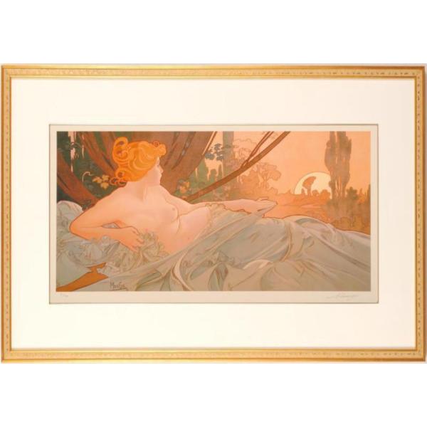 アルフォンス・ミュシャ 曙 インテリア 絵画 アールヌーボー