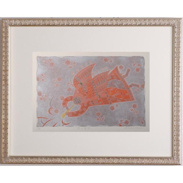 妖精 絵画 銅版画 エッチング アクアチント 絵 朝日みお 「花の音・2