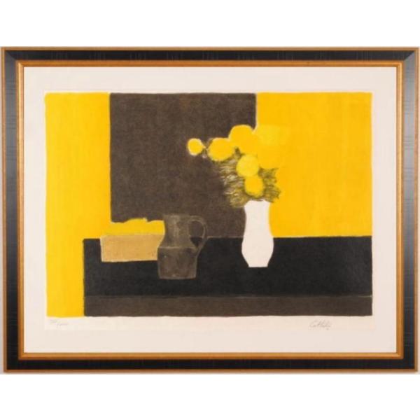 ベルナール・カトラン 花 絵画 ビクトリア調の花瓶とレモン ベルナール・カトラン 花 絵画 ビクトリア調の花瓶とレモン
