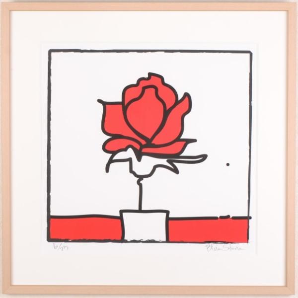 絵画　油絵　原画　一点物　花　ポップ　ブルー　　アート　インテリア　SM 絵画 油絵 原画 一点物 花 ポップ ブルー アート インテリア SM