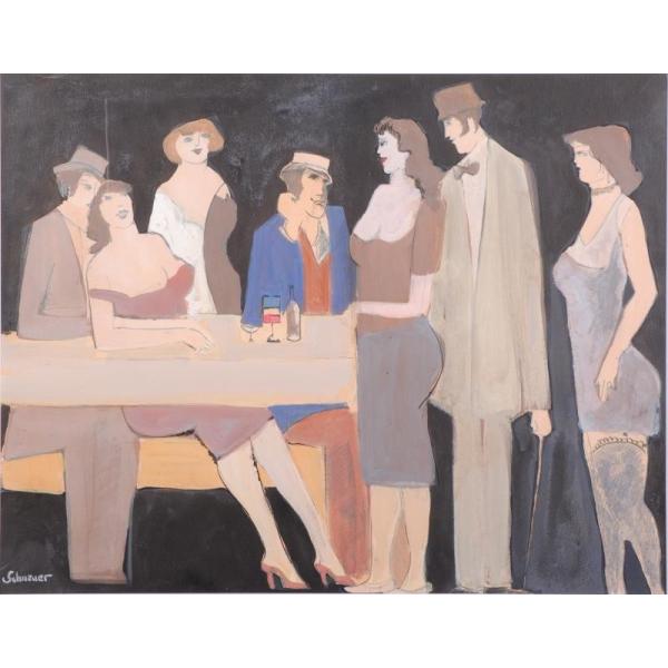 デビット・シュノイヤー レイトナイト 絵画 アクリル画 人物画