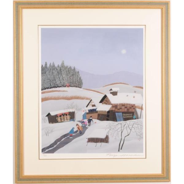 原田泰治　春の丘　版画　絵画　824/880 原田泰治 春の丘 版画 絵画 824/880 - メルカリ