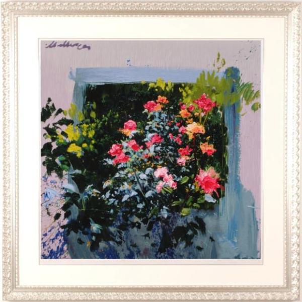 ホアキン・トレンツ・リャド 薔薇 花 絵画 シルクスクリーン 版画 