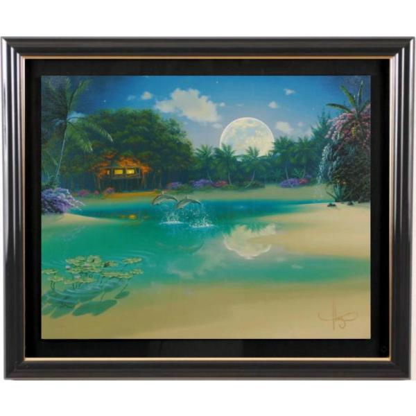 ジョン・アルホーグ ドルフィン・ホーム 海 絵画 風景画 ハワイ イルカ