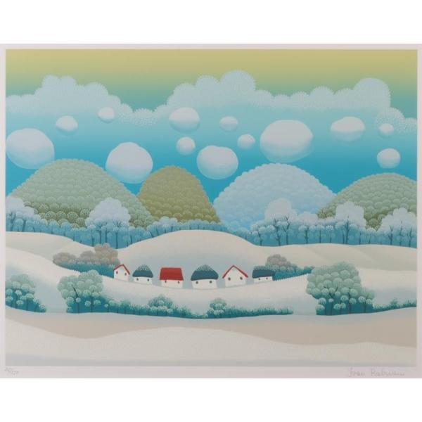 美品 イワン・ラブジン「小さな森」シルクスクリーン 直筆サイン入り 作品保証書有 美品 イワン・ラブジン「小さな森」シルクスクリーン 直筆サイン