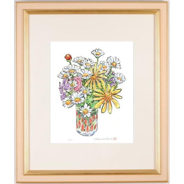 花 絵画 マーガレット デイジー 版画 ジークレー 内藤謙一 「スタイル