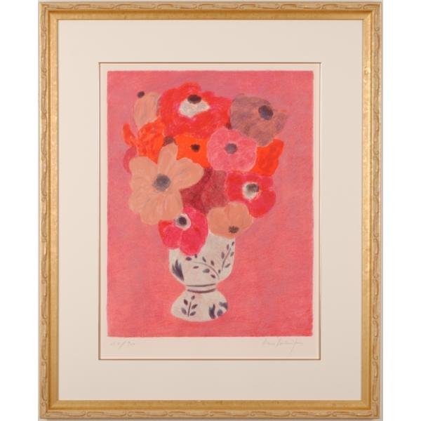 花 絵画 薔薇 アネモネ 静物画 リトグラフ 版画 ピエール 花 絵画 薔薇 アネモネ 静物画 リトグラフ 版画 ピエール