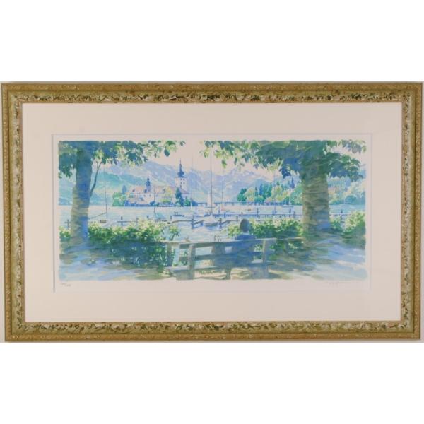 笹倉鉄平 「シュロス・オルト」 オーストリア 風景画 絵画 笹倉鉄平 「シュロス・オルト」 オーストリア 風景画 絵画