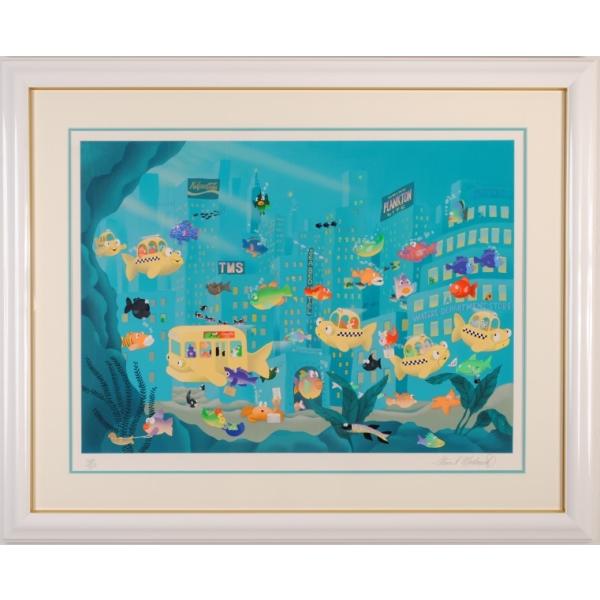 魚 絵画 可愛い絵 ジークレー 版画 スチュワート・マスコ 魚 絵画 可愛い絵 ジークレー 版画 スチュワート・マスコ