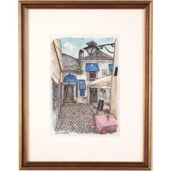 高橋文平 シントラ ポルトガル 絵画 風景画 カフェ 水彩画