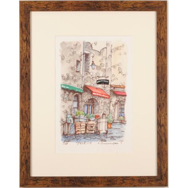 高橋文平 ヴァンスにて インテリア 絵画 フランス 風景画 リトグラフ 版画 プレゼント コレクション 新築祝い 開店祝い 新品額付き