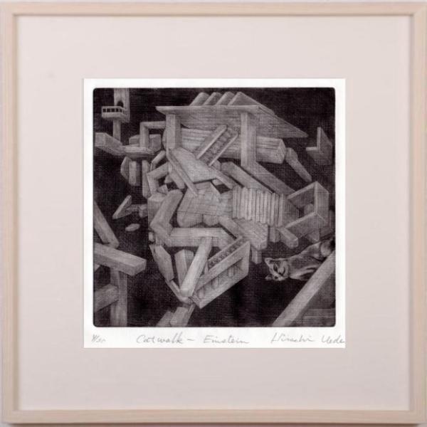 アルベルト・アインシュタイン 絵画 トリックアート 騙し絵 銅 アルベルト・アインシュタイン 絵画 トリックアート 騙し絵 銅